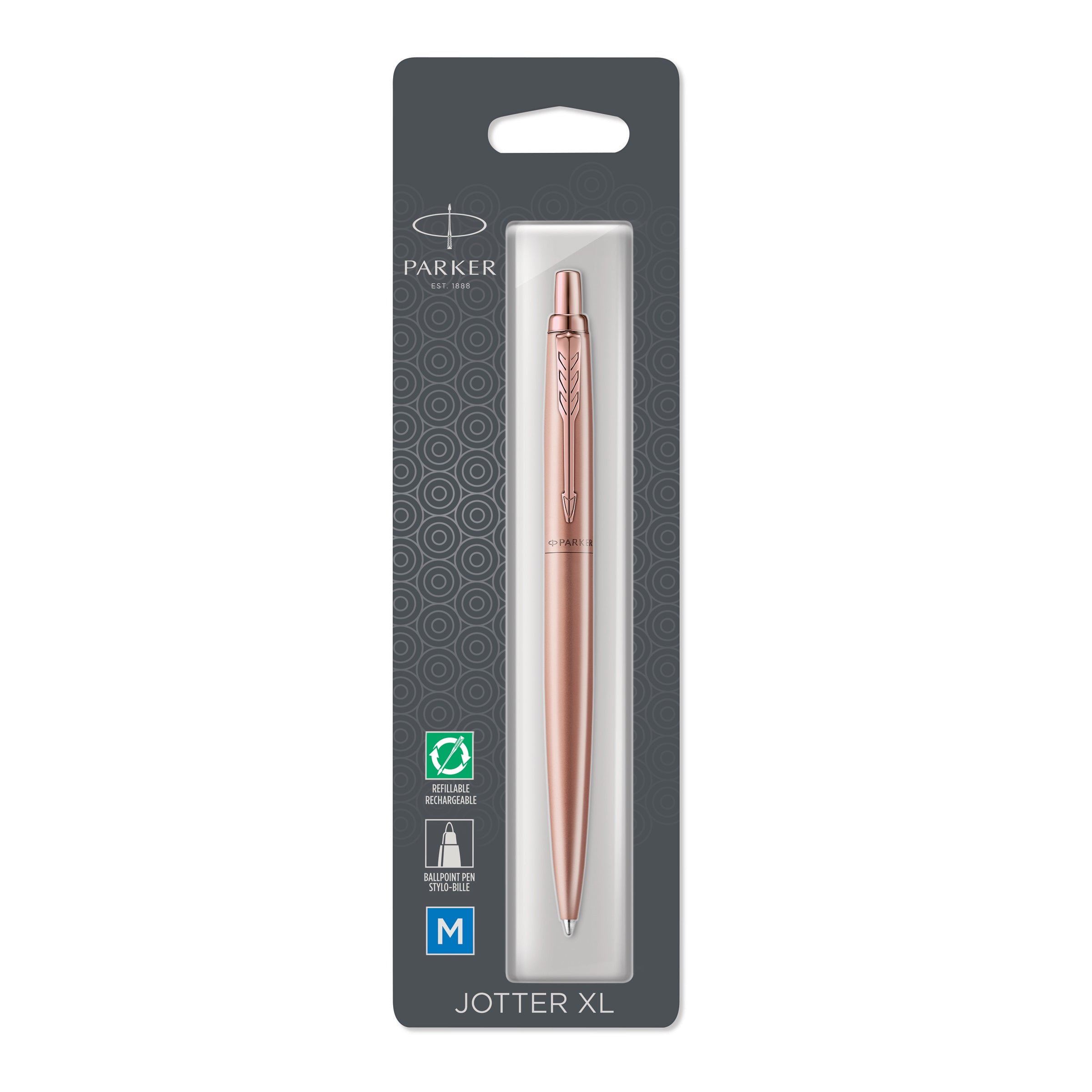 Parker Jotter XL Monochrome Ballpoint Pen Pink Gold Pink Gold Trim Medium Tip