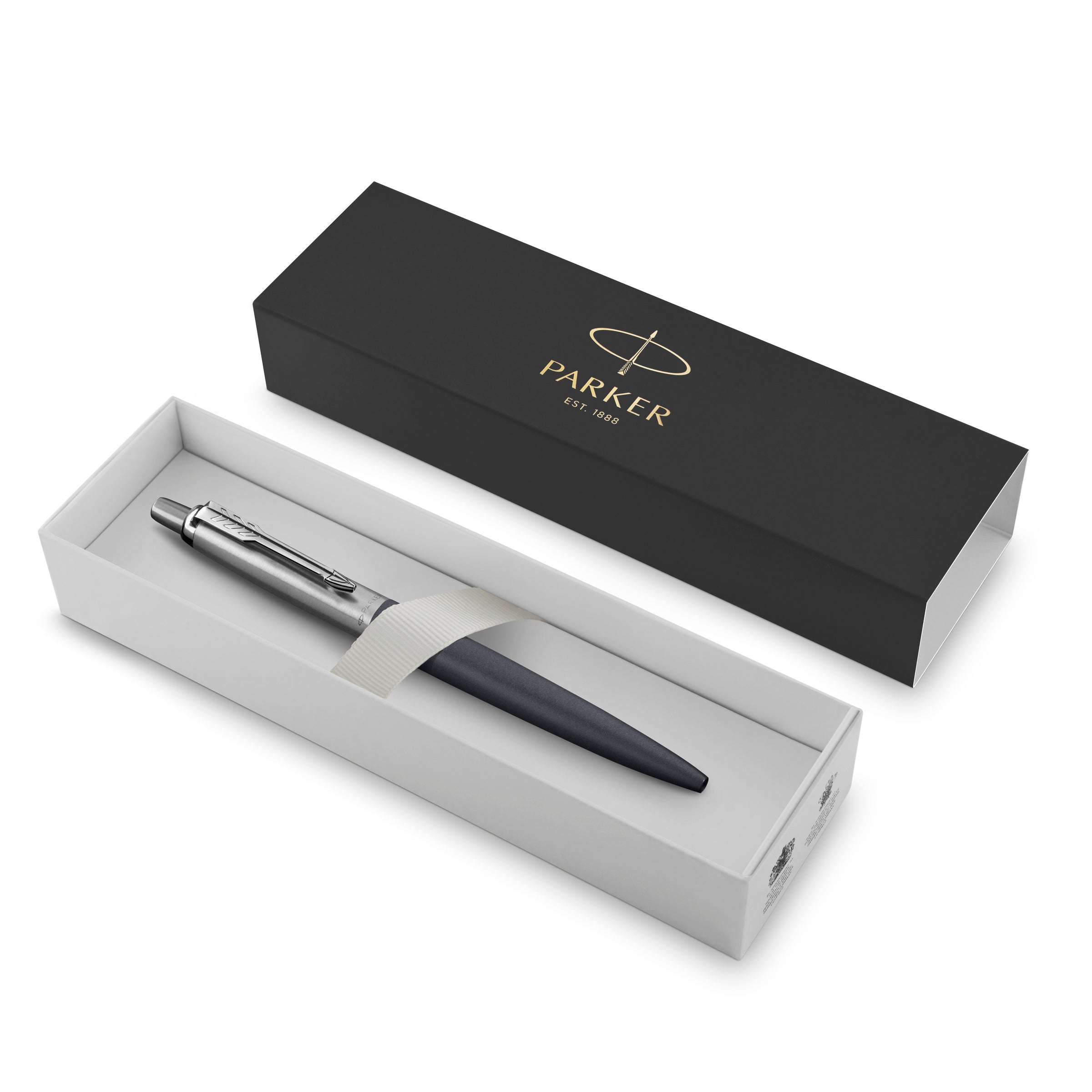 Parker Jotter XL Ballpoint Pen Matte Blue Lacquer and Chrome Trim Medium Tip