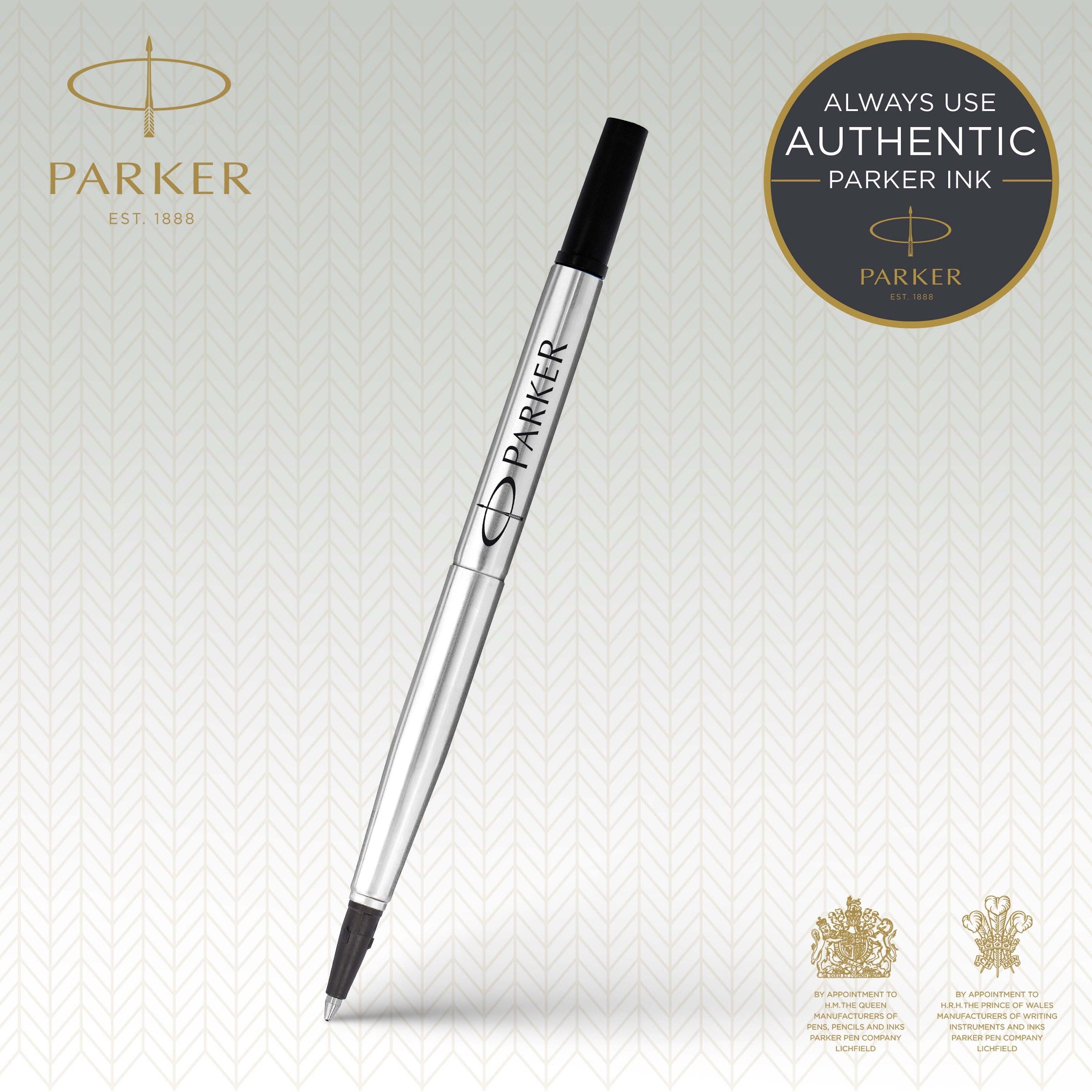 Parker Rollerball Refill Black Medium Tip