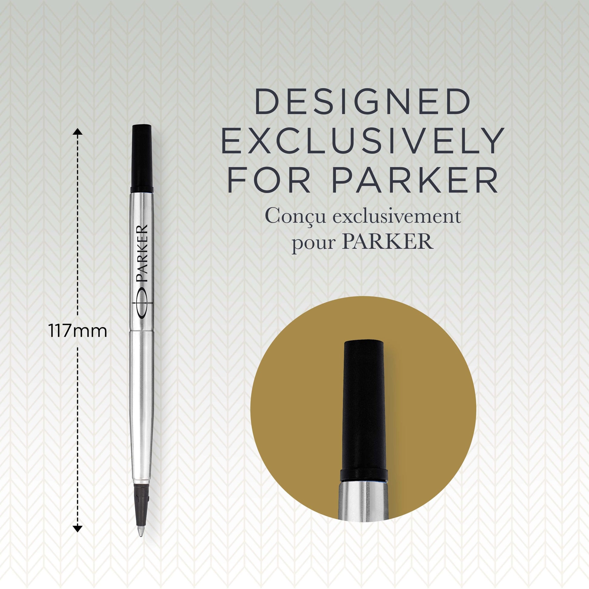 Parker Rollerball Refill Black Medium Tip