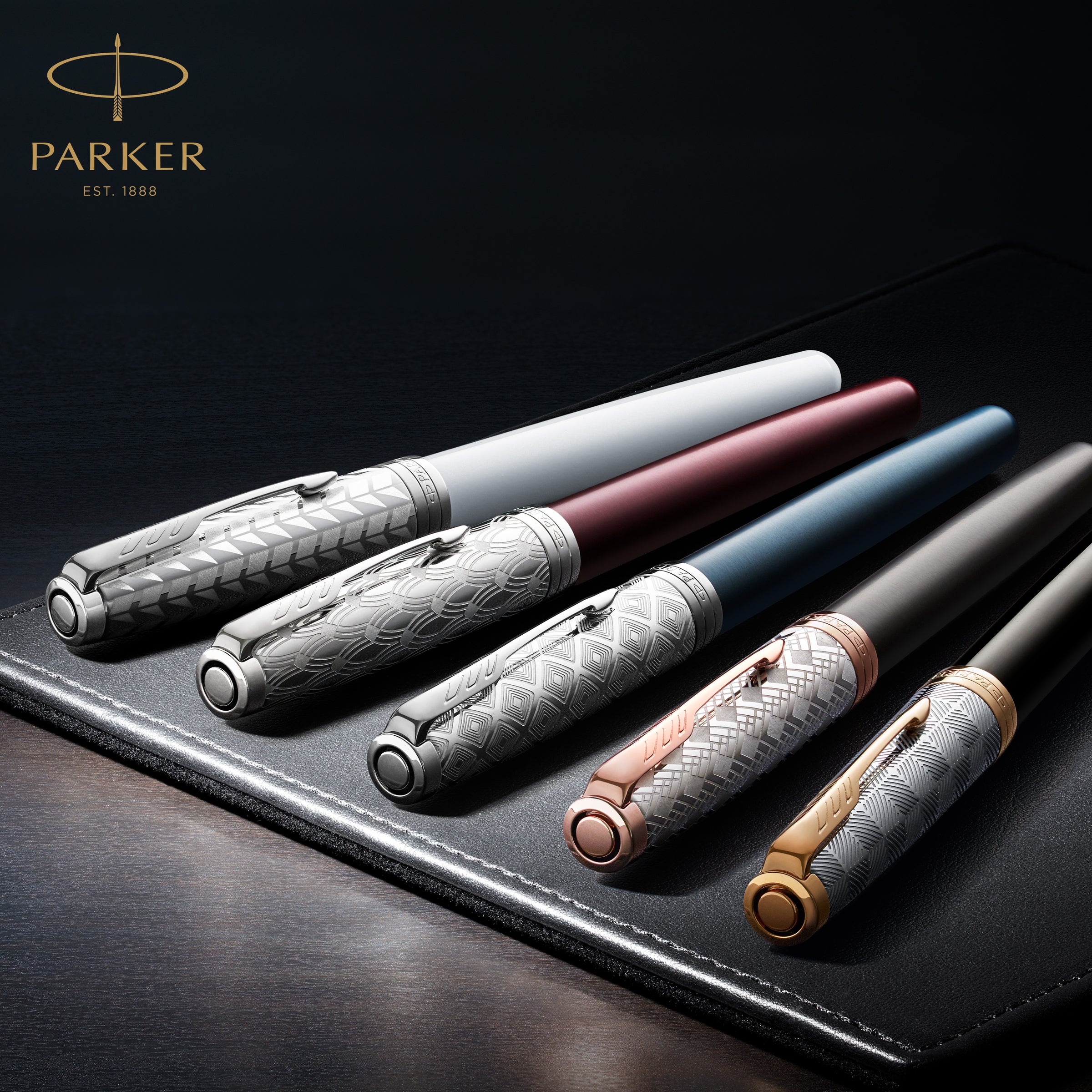 Parker Sonnet Premium Ballpoint Pen Metal Black Lacquer and Gold Trim Medium Tip