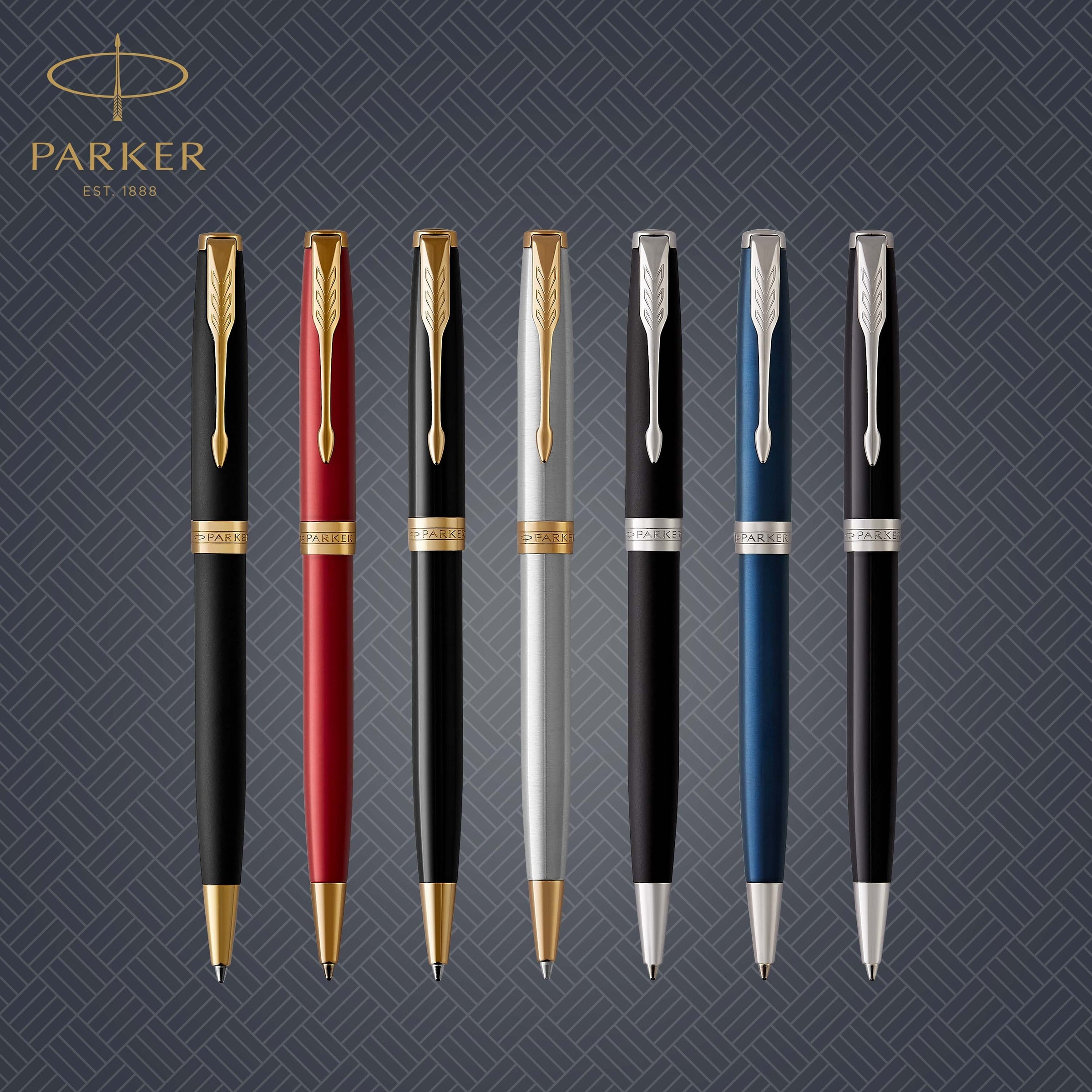Parker Sonnet Ballpoint Pen Stainless Steel and Palladium Trim Medium Tip