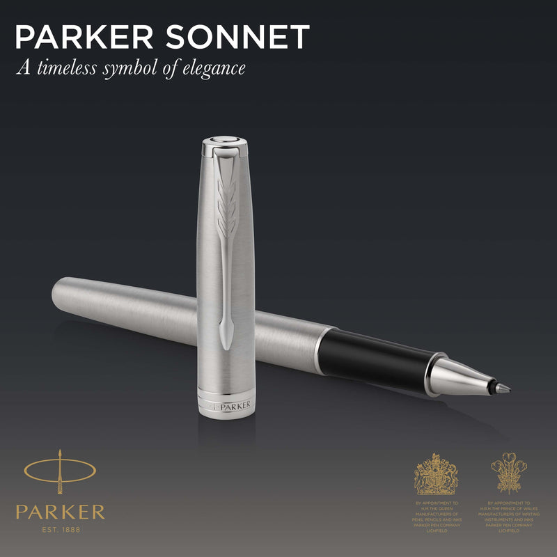 Parker Sonnet Rollerball Pen Stainless Steel and Palladium Trim Fine Tip