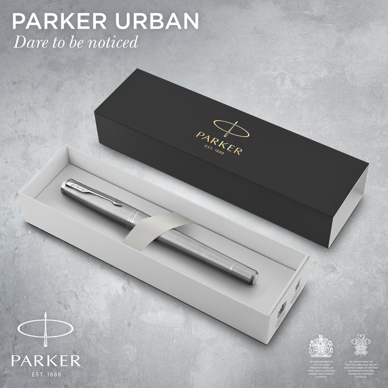 Parker Urban Fountain Pen Metro Metallic Chrome Trim Medium Nib