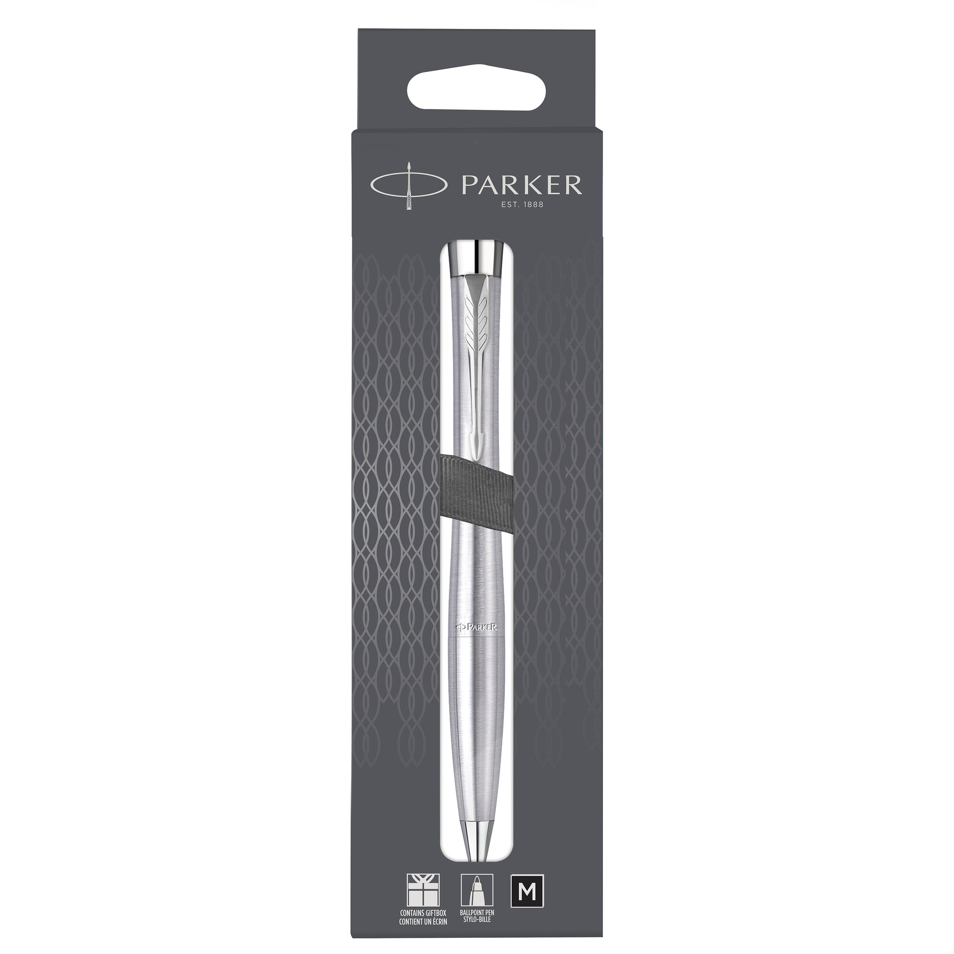 Parker Urban Twist Ballpoint Pen Metro Metallic Chrome Trim Medium Tip