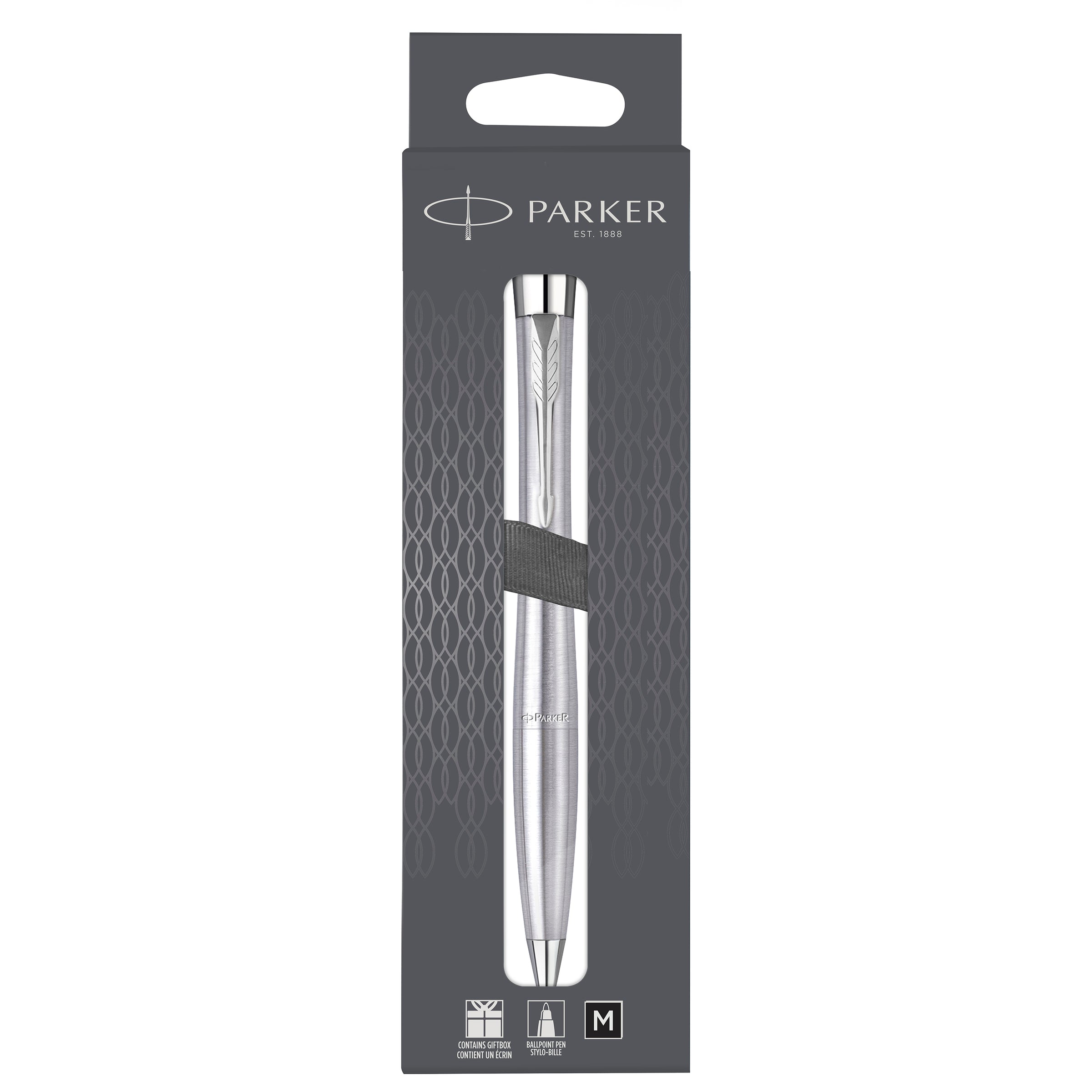 Parker Urban Twist Ballpoint Pen Metro Metallic Chrome Trim Medium Tip