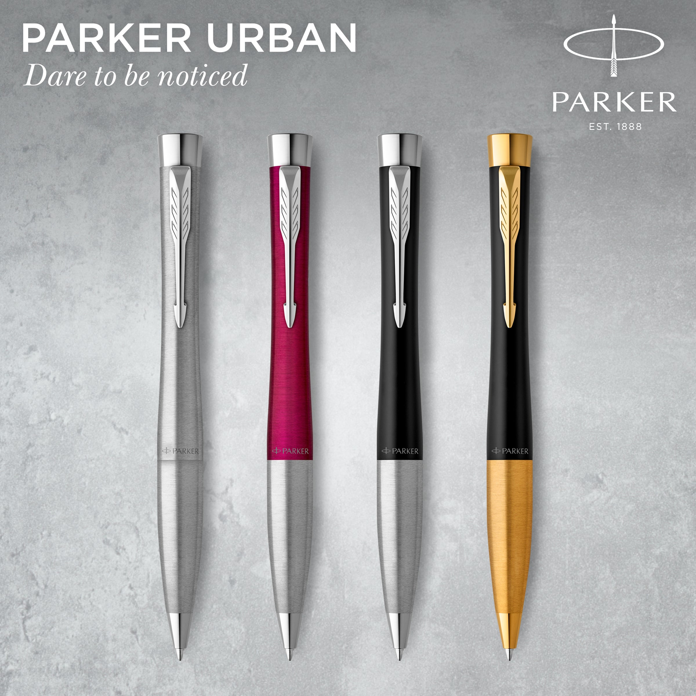 Parker Urban Twist Ballpoint Pen Metro Metallic Chrome Trim Medium Tip