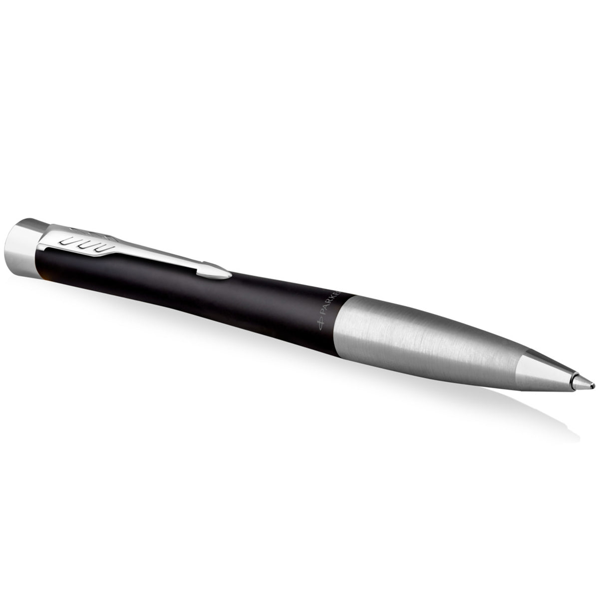 Parker Urban Twist Ballpoint Pen Muted Black Lacquer Chrome Trim Medium Tip