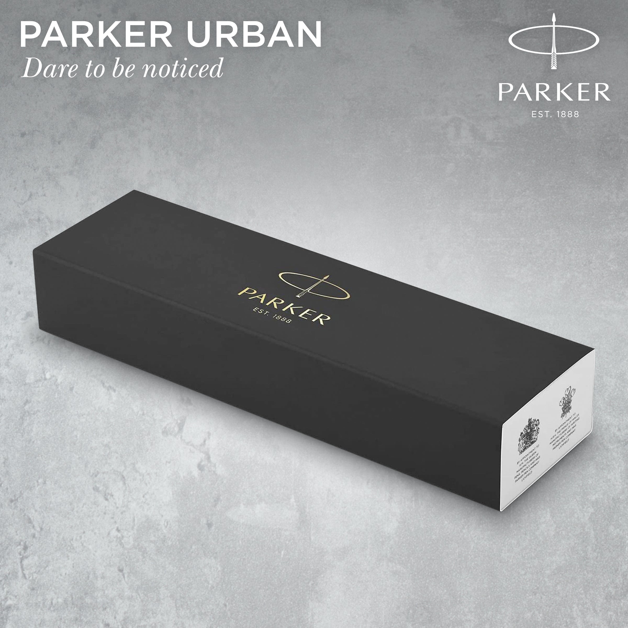 Parker Urban Twist Ballpoint Pen Muted Black Lacquer and Gold Trim Medium Tip