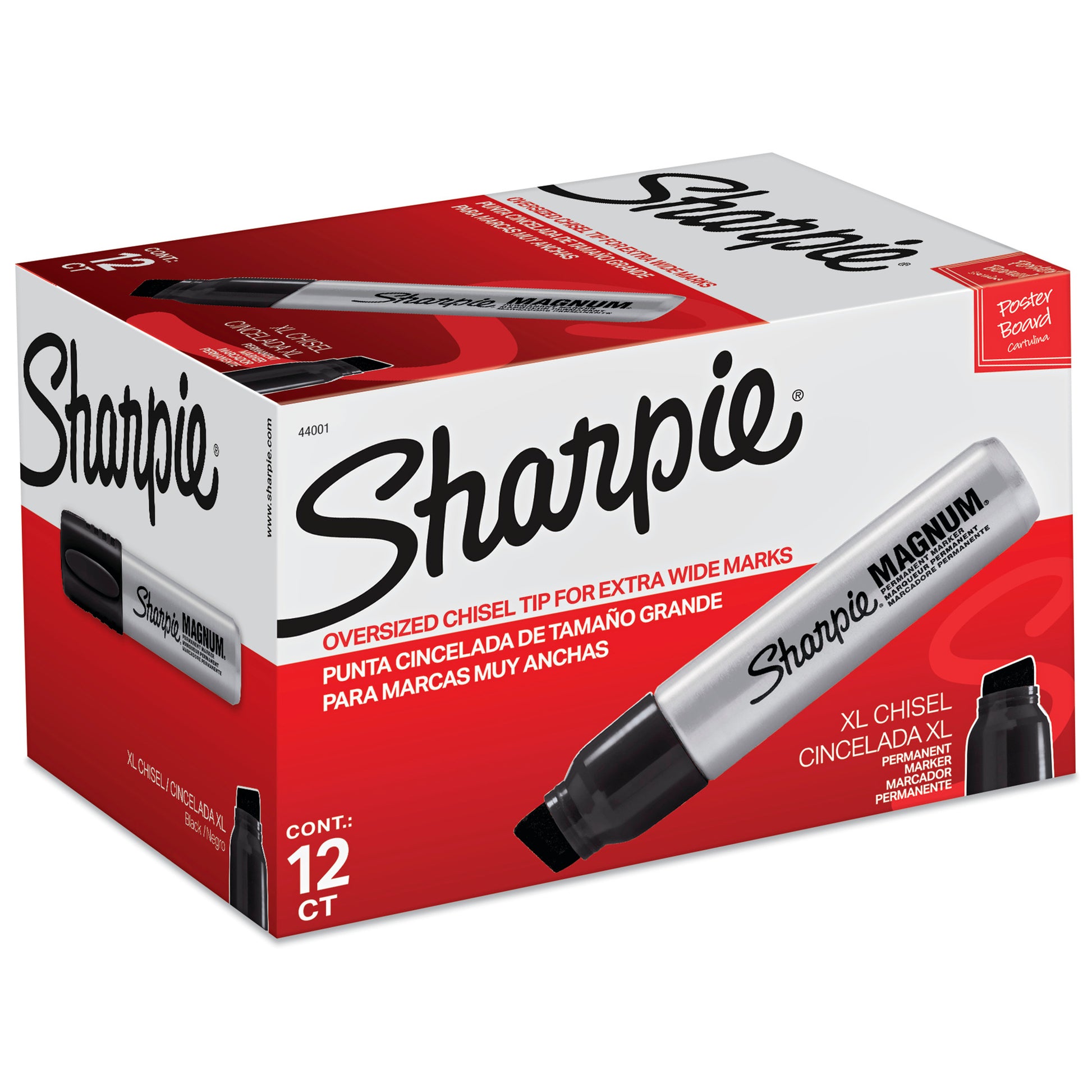 Sharpie Magnum Permanent Marker Black - Box of 12 - 3D view