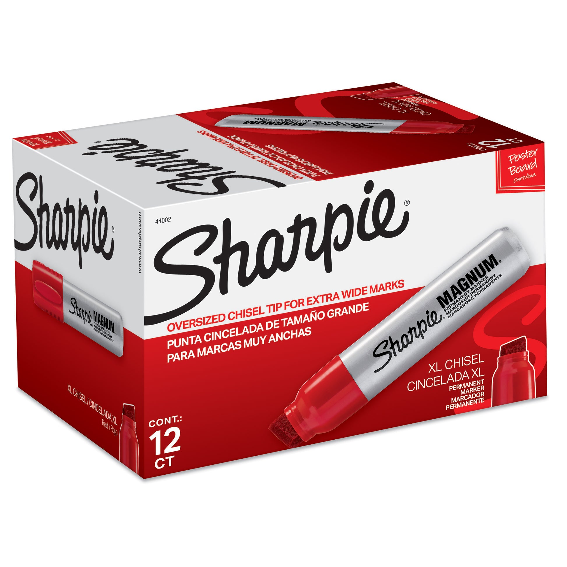 Sharpie Magnum Permanent Marker Red - Box of 12 - 3D view
