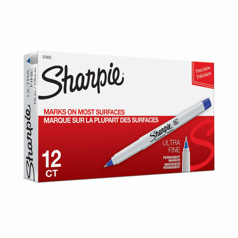 Sharpie Ultra Fine Point Permanent Marker Blue - Box of 12 - 3D view