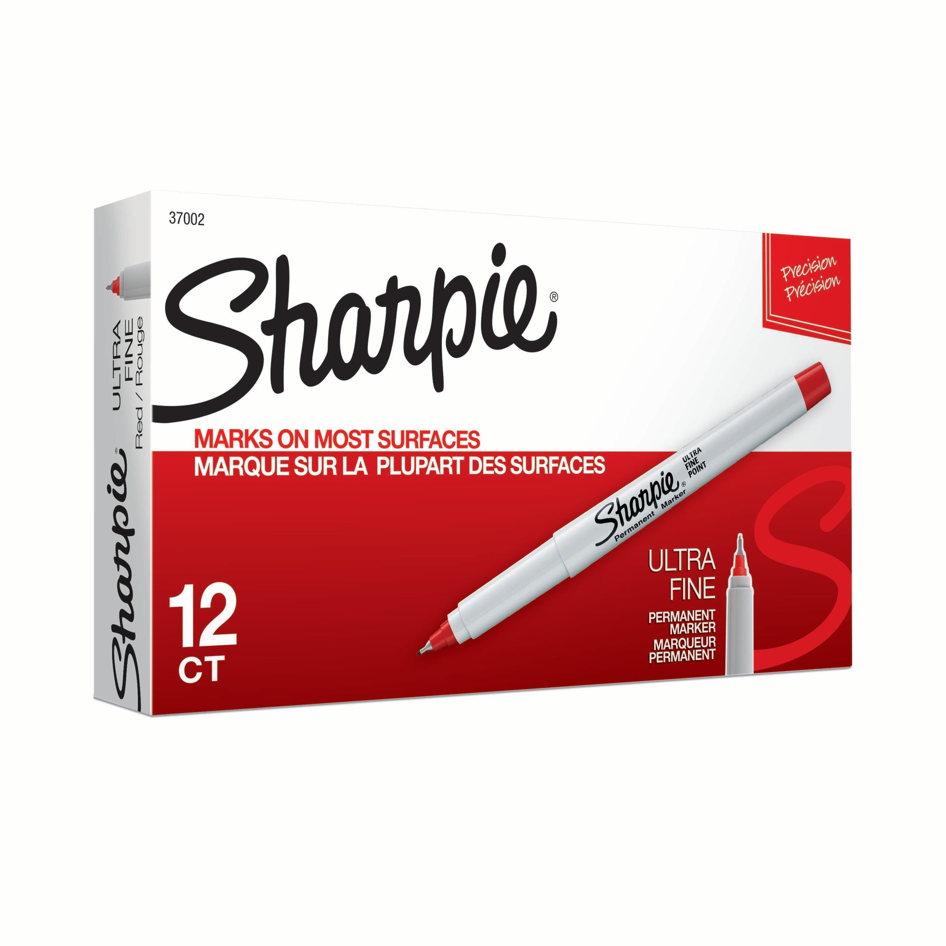 Sharpie Ultra Fine Point Permanent Markers Red - Box of 12 - 3D view