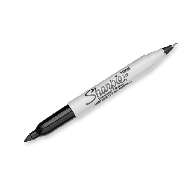 Sharpie Twin Tip Permanent Marker, Black - Box of 12 - detail 8