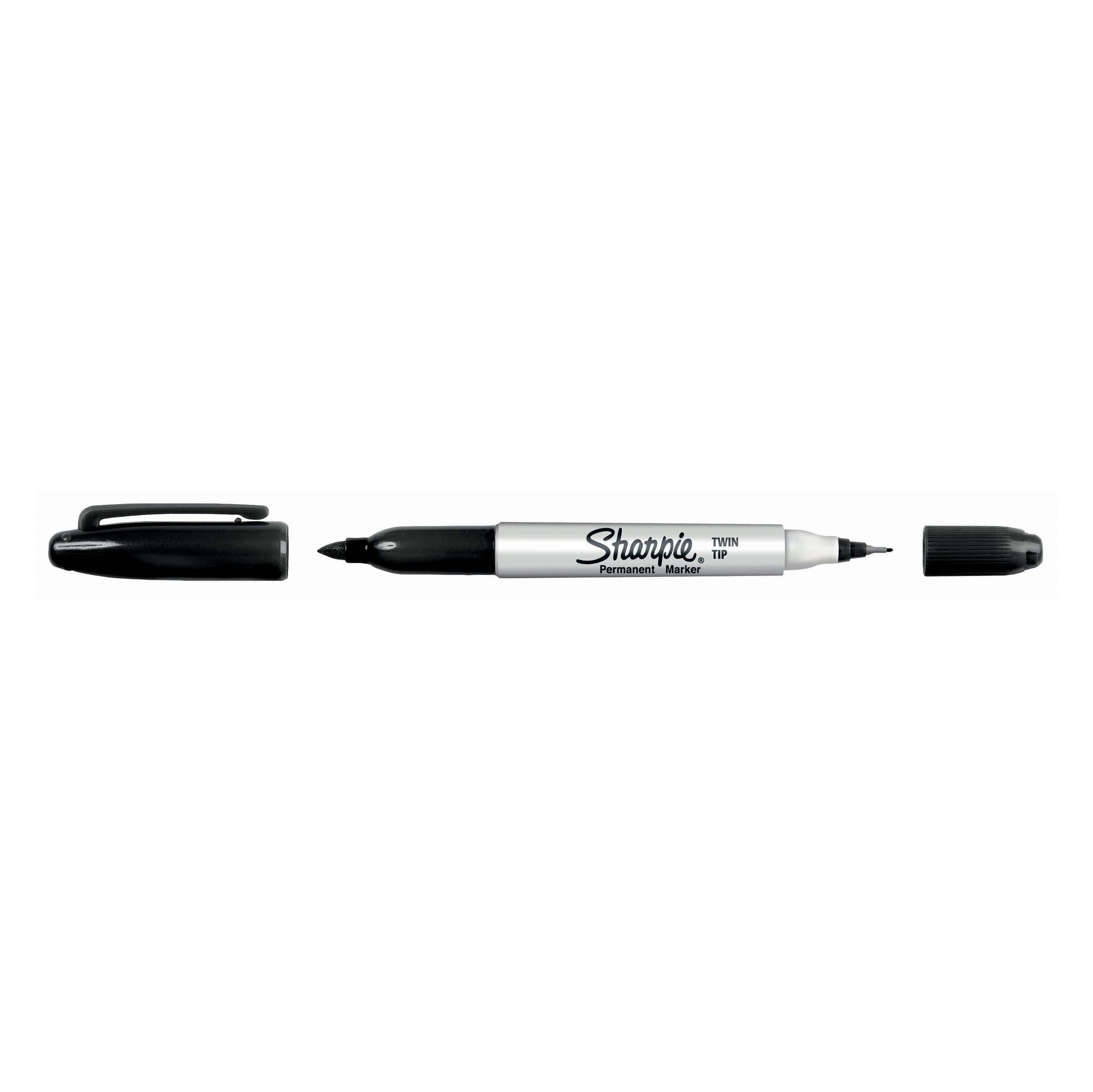 Sharpie Twin Tip Permanent Marker, Black - Box of 12 - detail 9