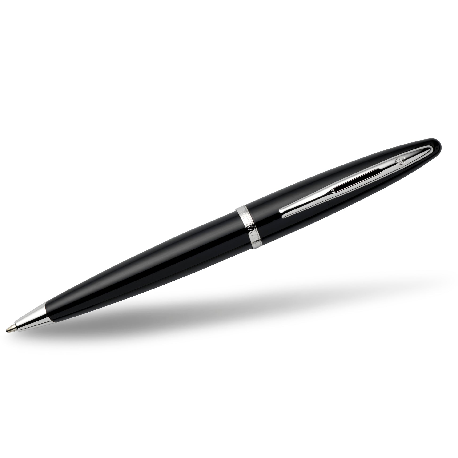 Waterman Carene Black Sea Silver Trim Ballpoint Pen in Box
