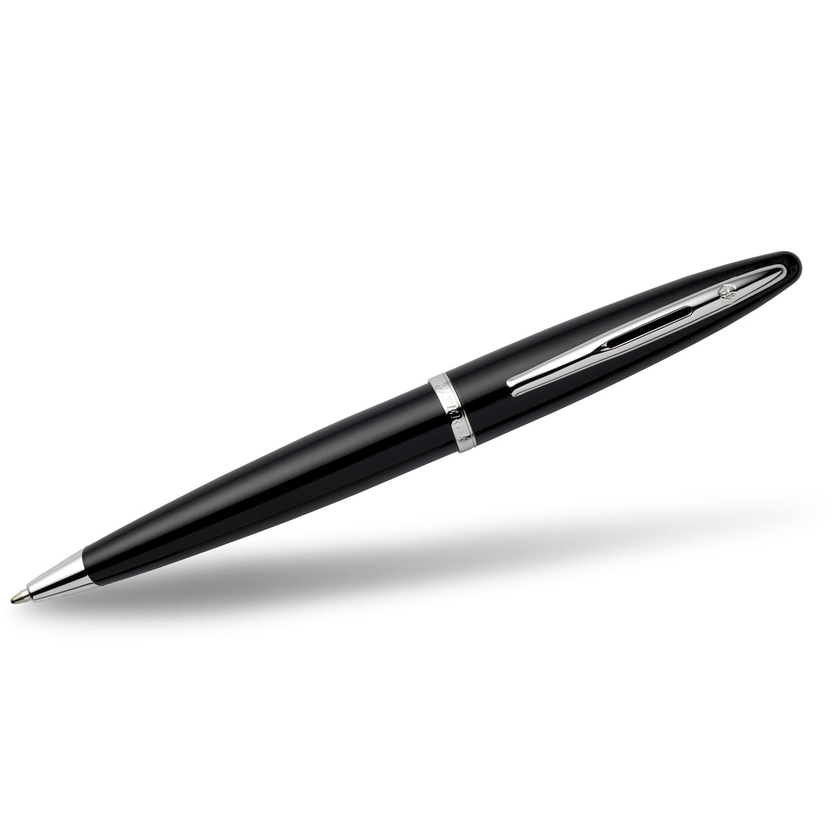 Waterman Carene Black Sea Silver Trim Ballpoint Pen in Box