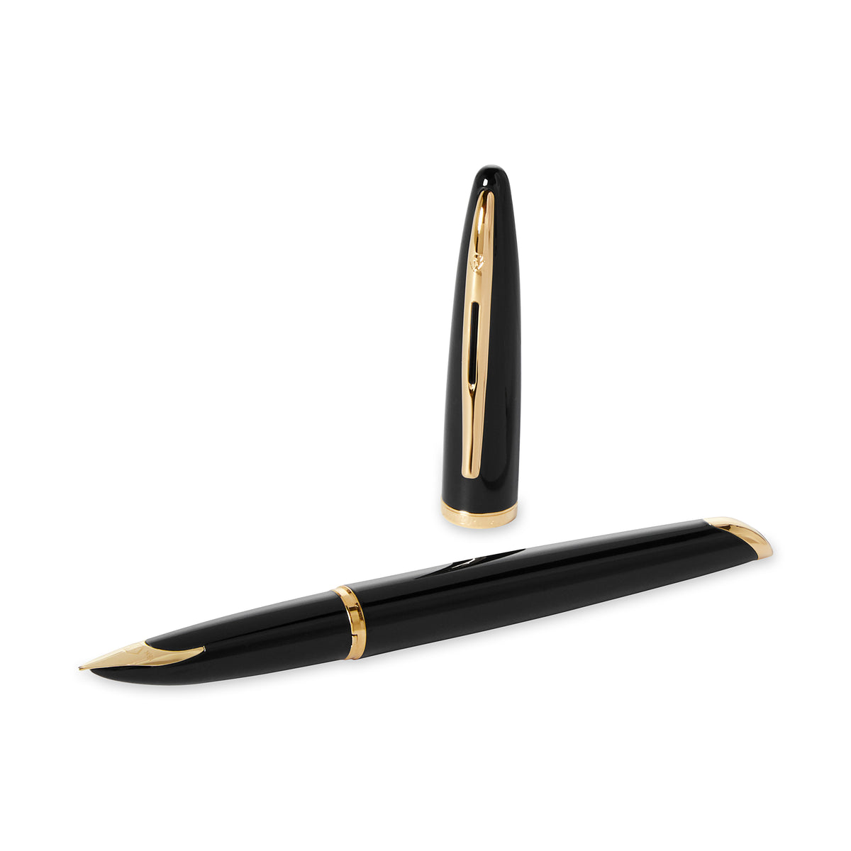 Waterman Carene Black Sea Gold Trim Fountain Pen in Box