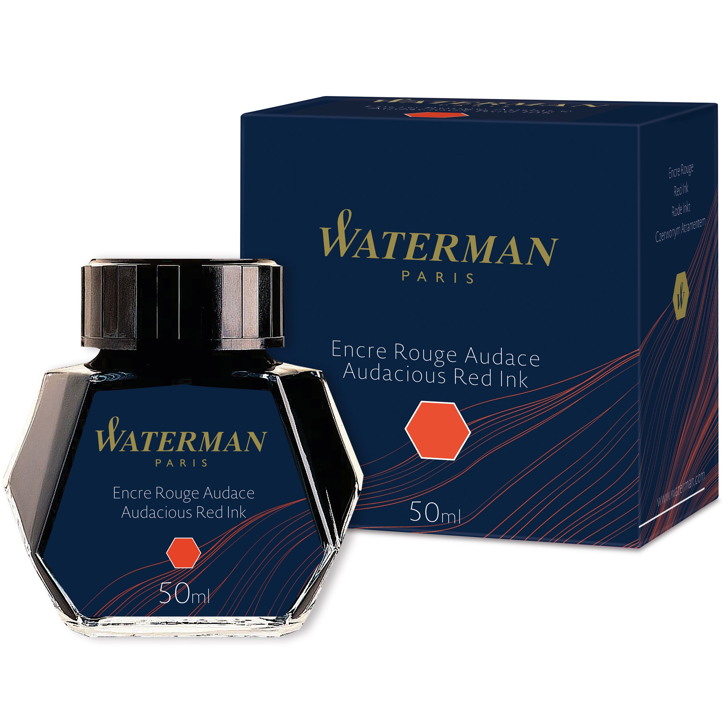 Waterman Ink 50ml Audacious Red in Box