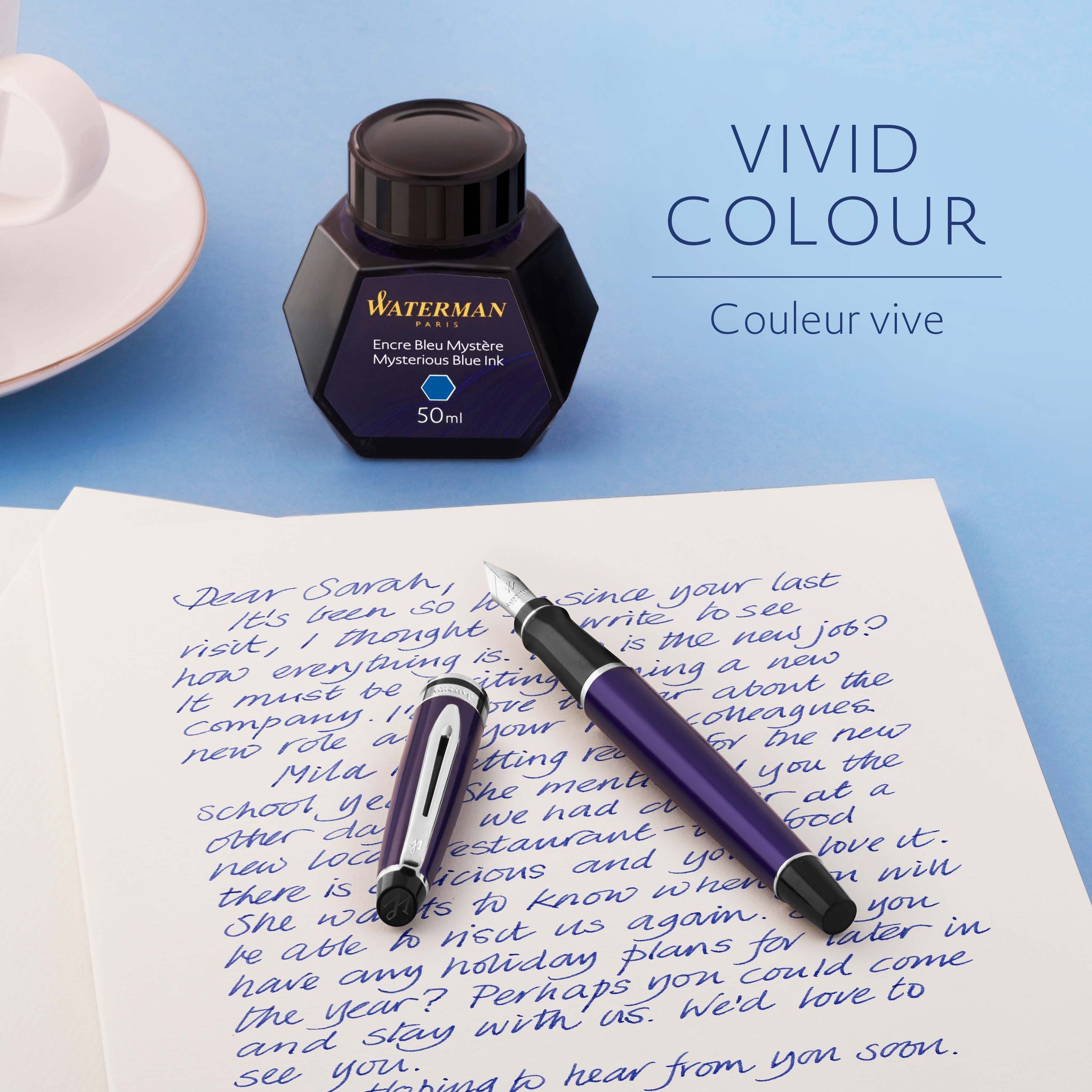 Waterman Ink 50ml Mysterious Blue in Box