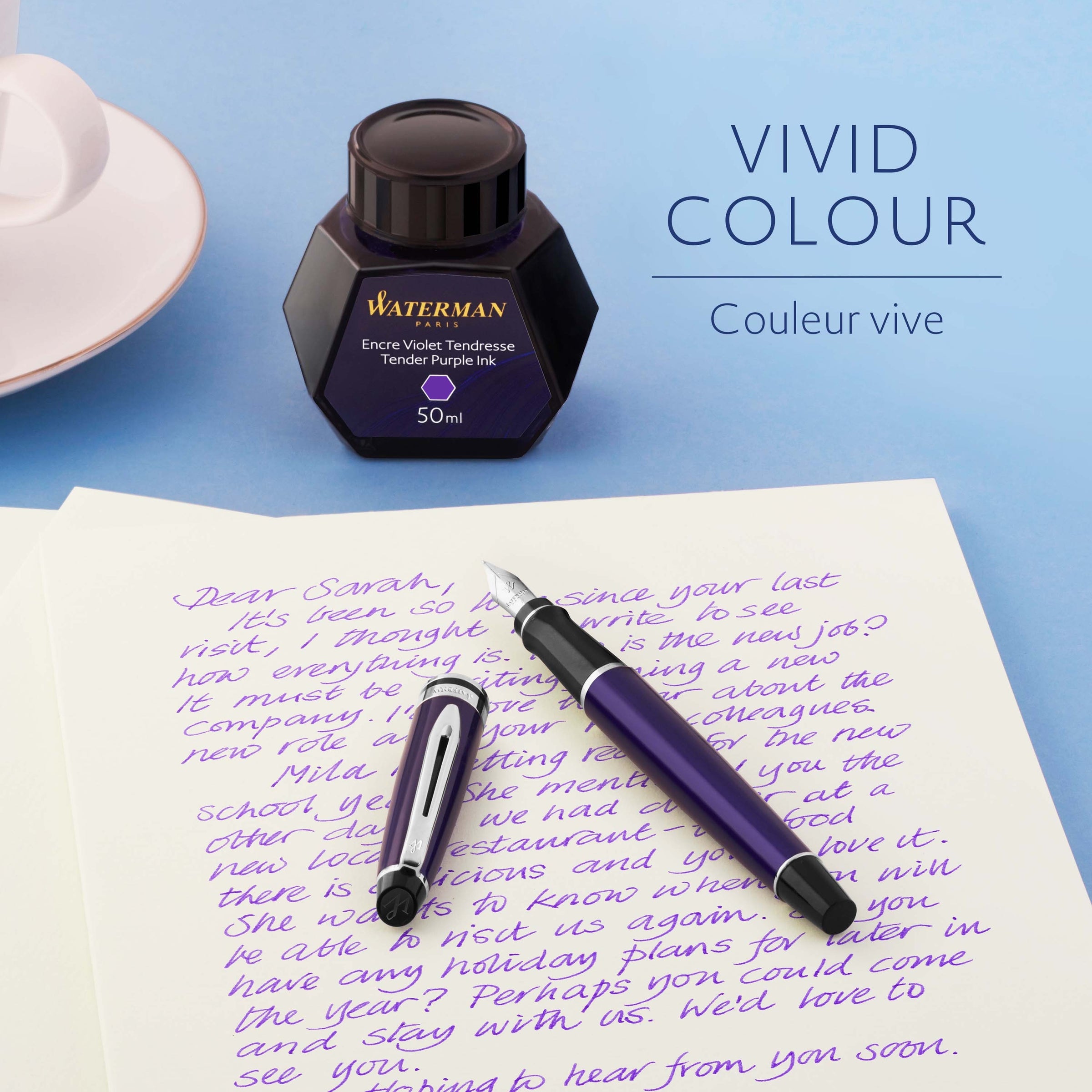 Waterman Ink 50ml Tender Purple in Box