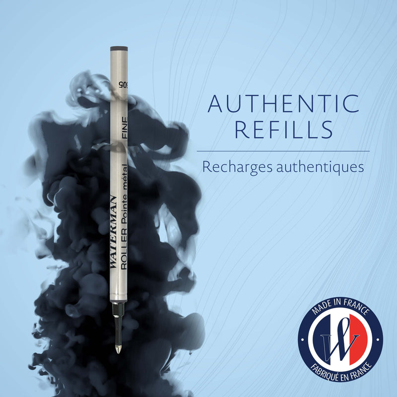 Waterman Rollerball Refill Black Fine 0.7mm in Blister Pack