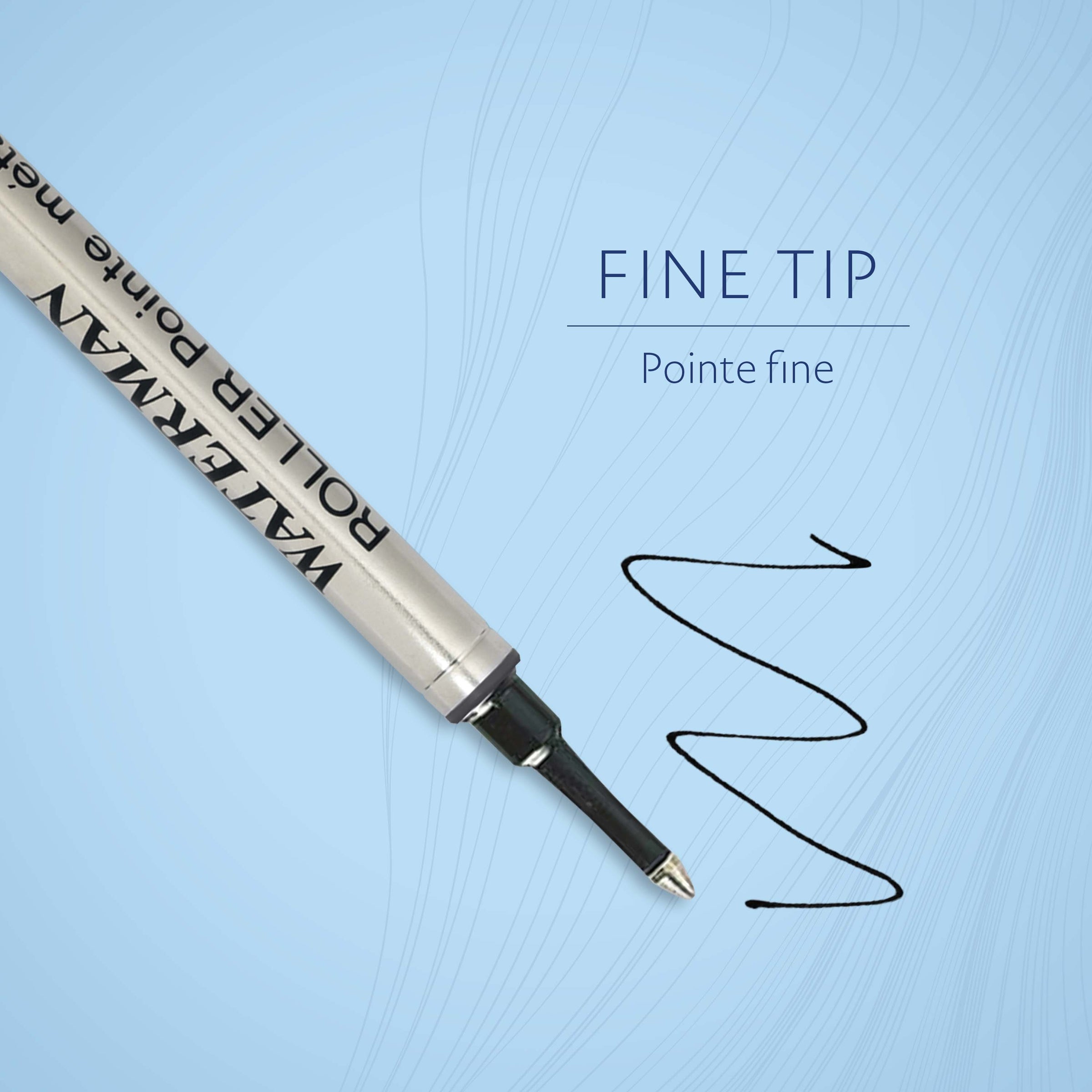 Waterman Rollerball Refill Black Fine 0.7mm in Blister Pack