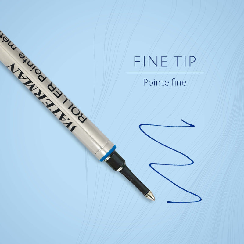 Waterman Rollerball Refill Blue Fine 0.7mm in Blister Pack