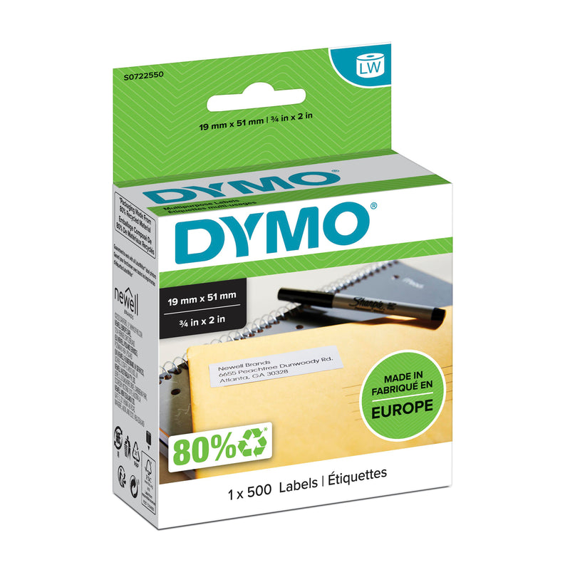 Dymo LabelWriter Multi Purpose Labels 19mm x 51mm - 3D view