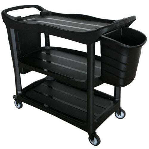 Cleanlink 12019A Utility Trolley with Buckets Black