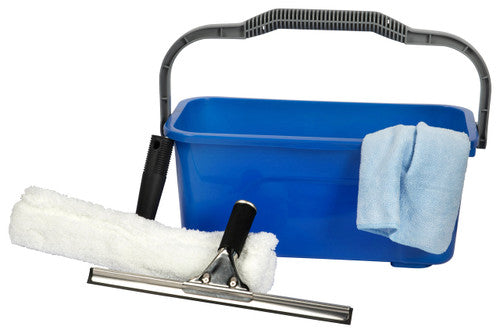 Cleanlink 12021 Window Cleaning Kit with Bucket Cloth Channel and T-Bar