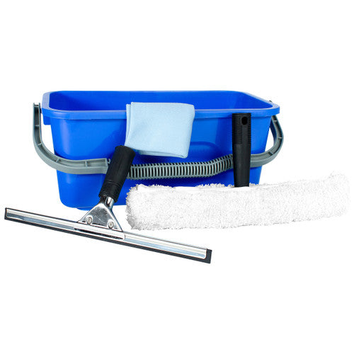 Cleanlink 12021 Window Cleaning Kit with Bucket Cloth Channel and T-Bar