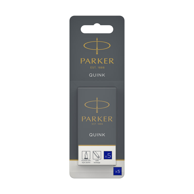 Parker Long Cartridge Blue Pack of 5