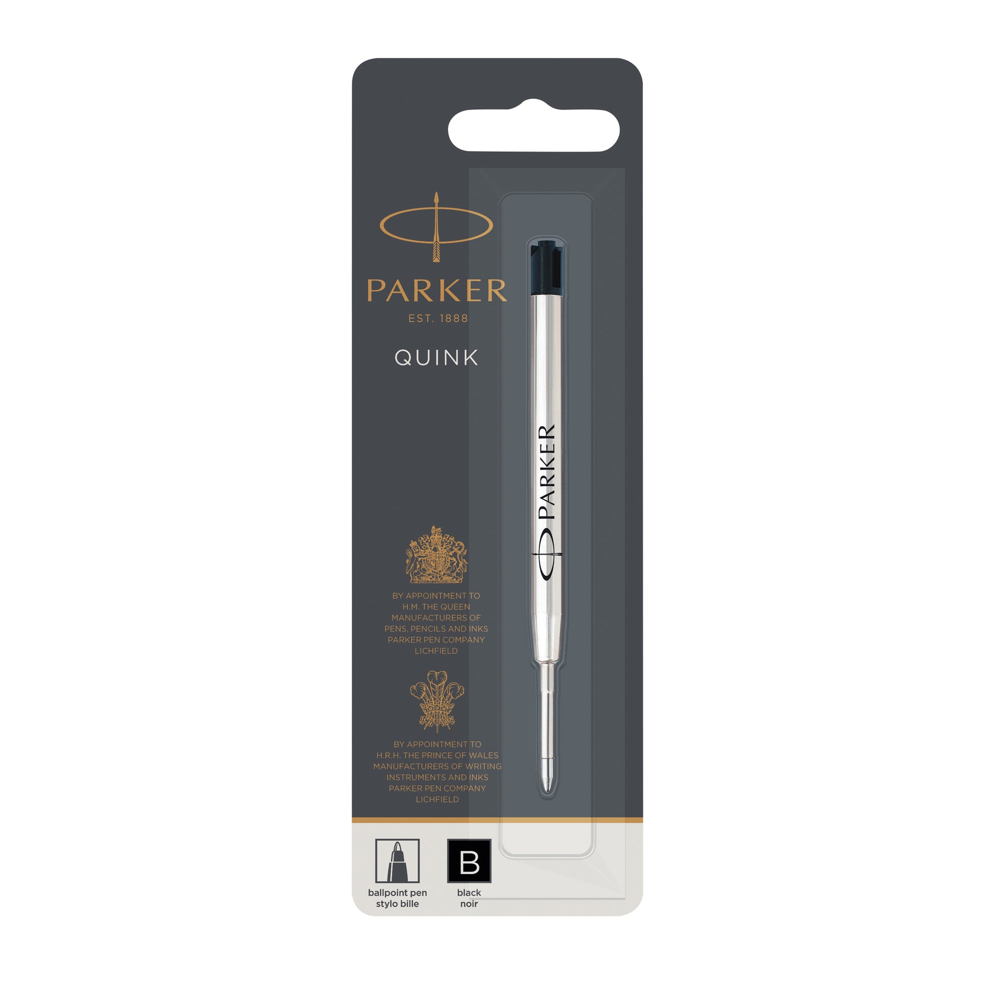 Parker Ballpoint Refill Black Broad Blister