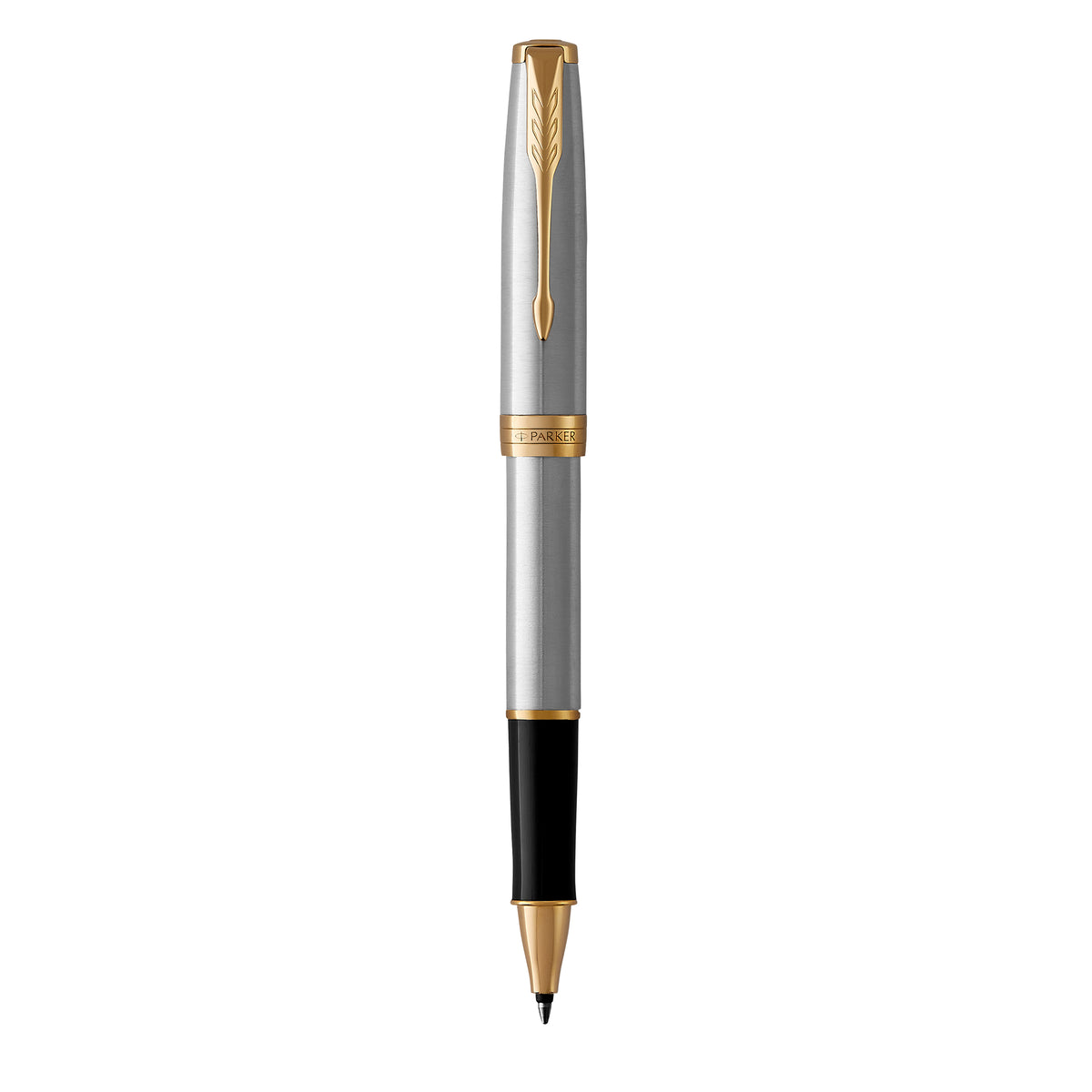 Parker Sonnet Rollerball Pen Stainless Steel and Gold Trim Fine Tip