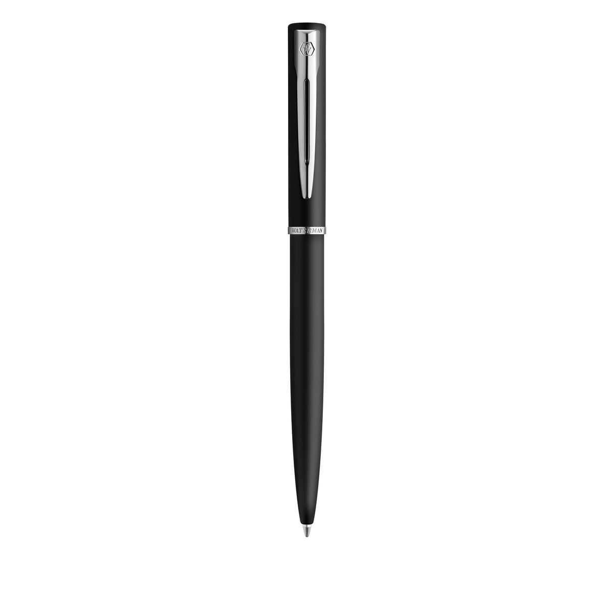 Waterman 2068192 Graduate Allure Black Chrome Trim Ballpoint Pen In A Box
