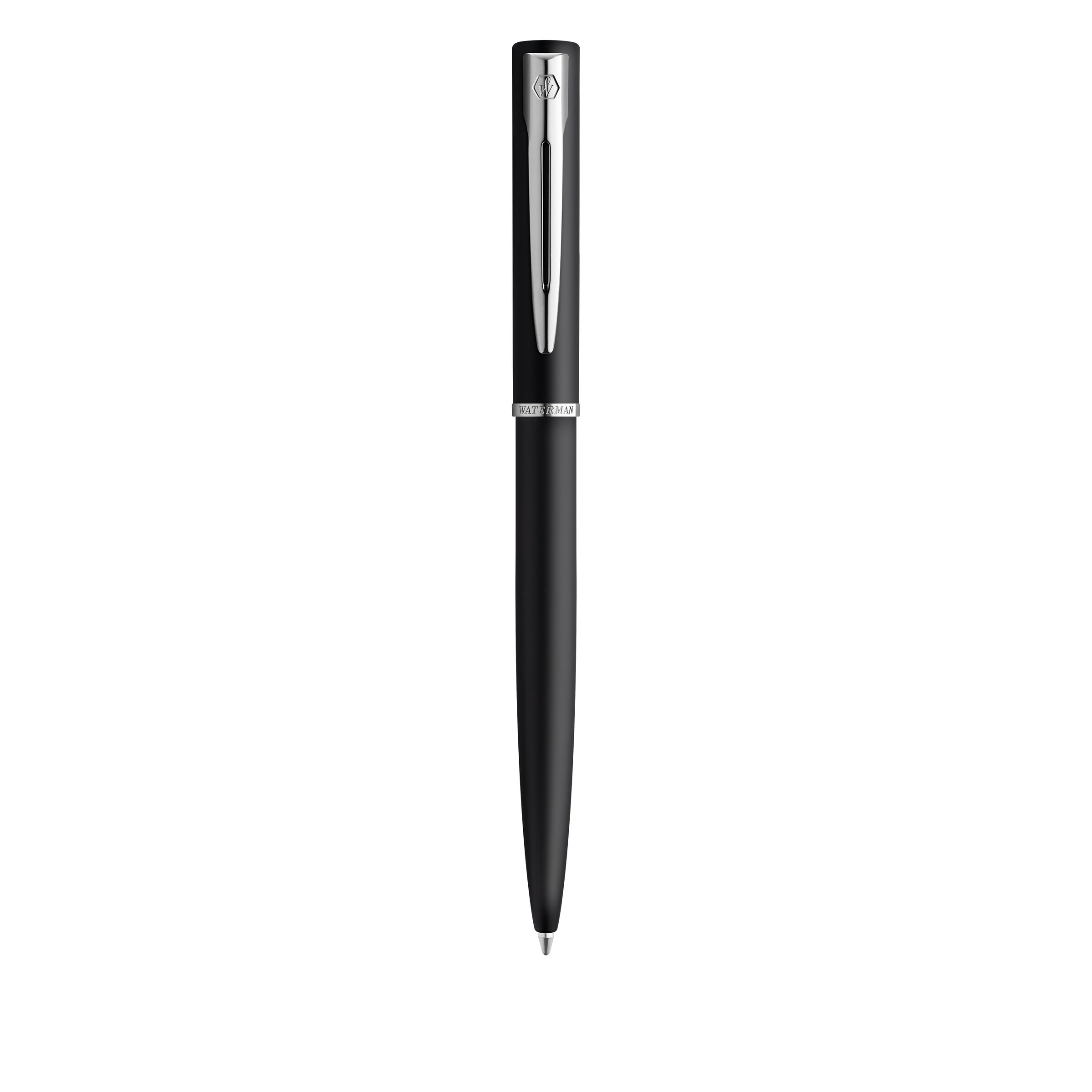 Waterman 2068192 Graduate Allure Black Chrome Trim Ballpoint Pen In A Box