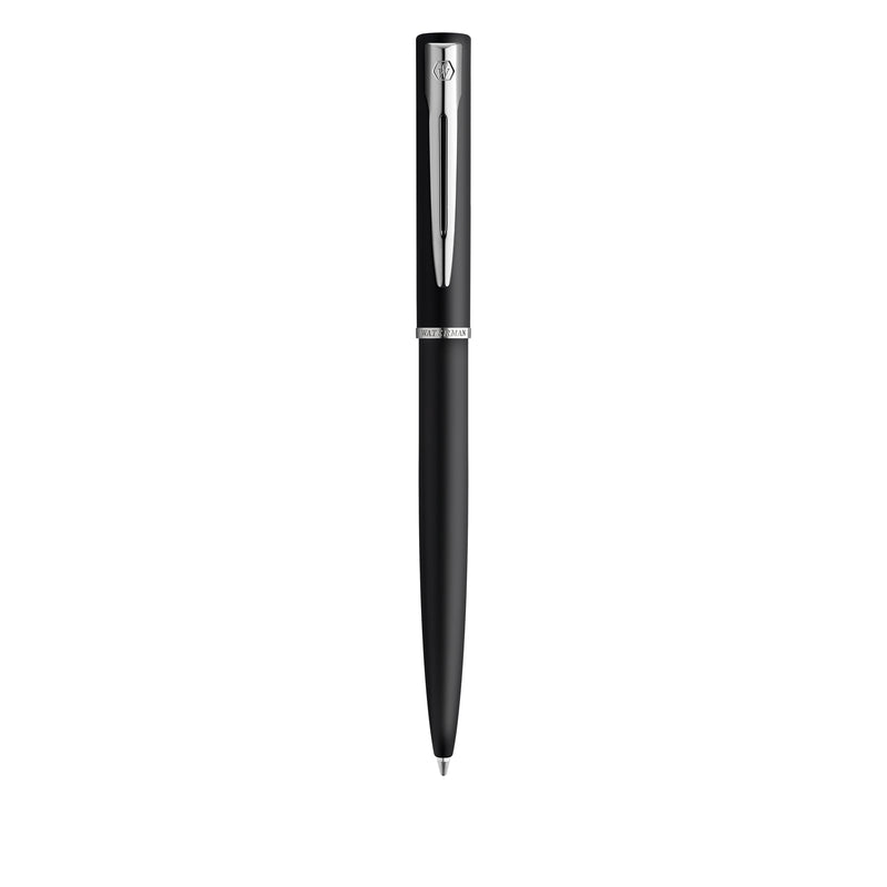 Waterman 2068192 Graduate Allure Black Chrome Trim Ballpoint Pen In A Box