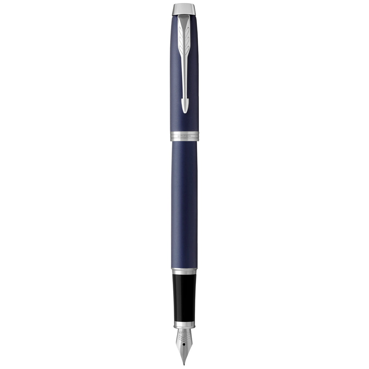 Parker IM Fountain Pen Matte Blue Lacquer and Chrome Trim Medium Nib