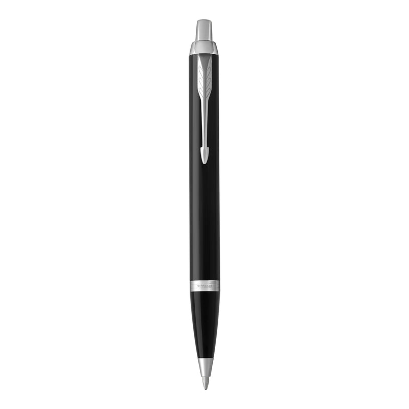 Parker IM Ballpoint Pen Black Lacquer and Chrome Trim Medium Tip
