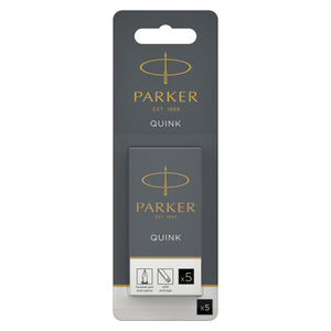 Parker Long Cartridge Black Pack of 5