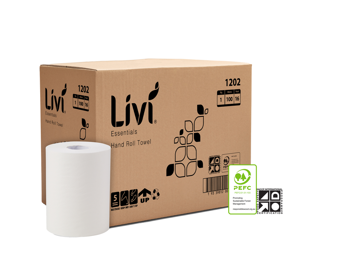 Livi 1202 Essentials roll hand towel carton