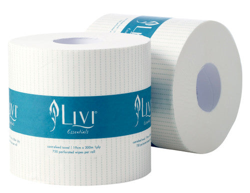 Livi 1203 Essentials Centrefeed Roll Towel 1 Ply 300m Carton 4