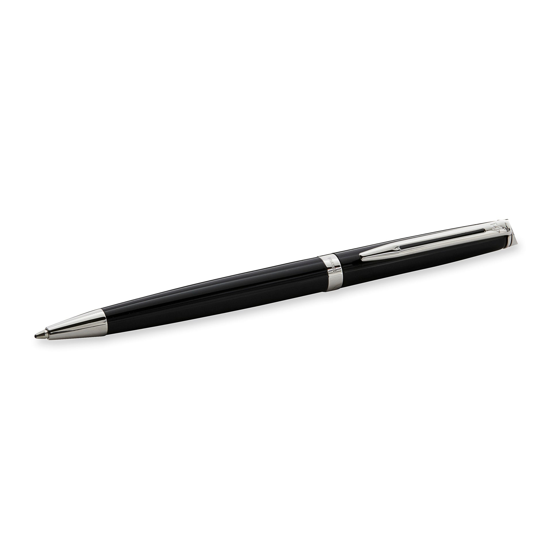 Waterman Hemisphere Black Lacquer Chrome Trim Ballpoint Pen in Box