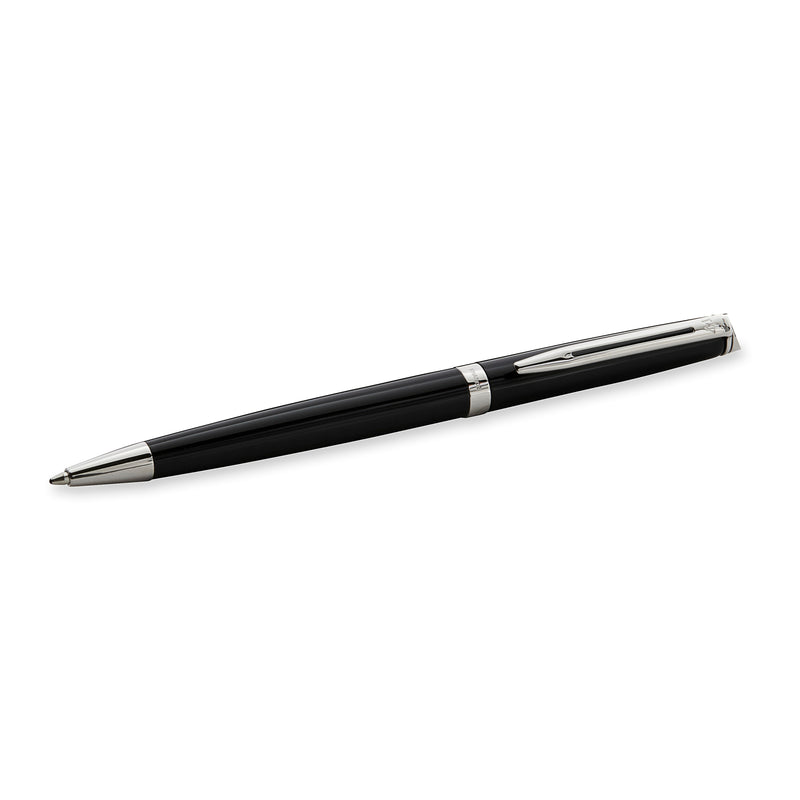 Waterman Hemisphere Black Lacquer Chrome Trim Ballpoint Pen in Box