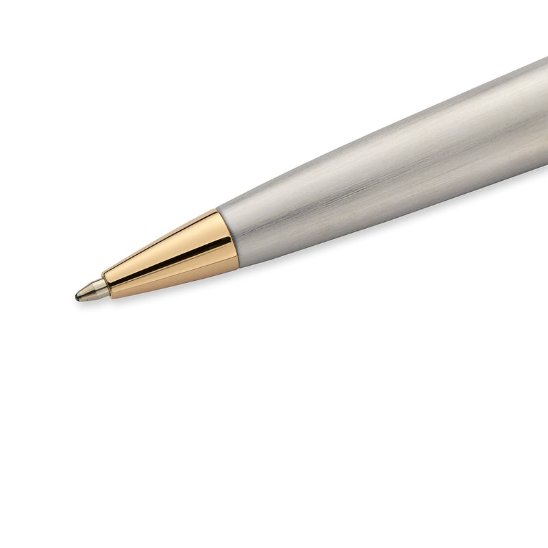Waterman Expert Stainless Steel Gold Trim Ballpoint Pen in Box