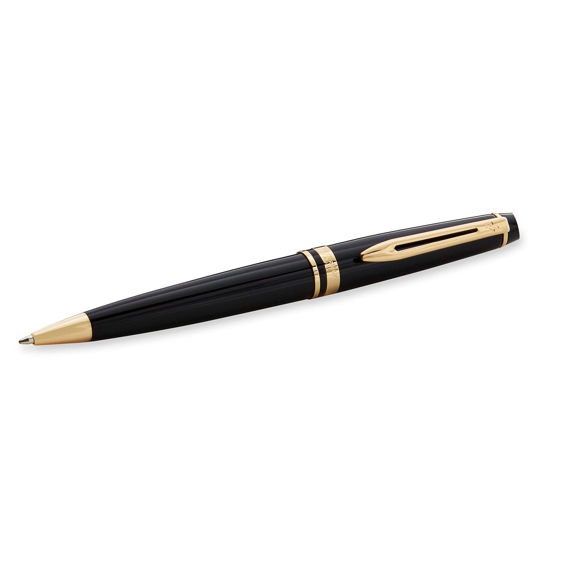 Waterman Expert Black Gold Trim Ballpoint Pen Medium Tip