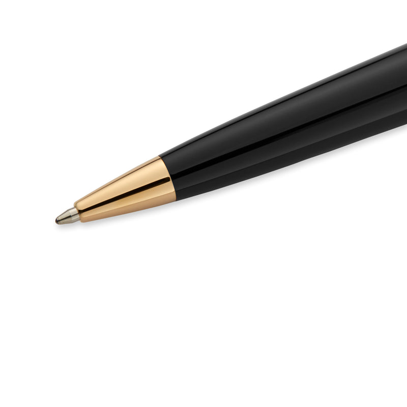 Waterman Expert Black Gold Trim Ballpoint Pen Medium Tip