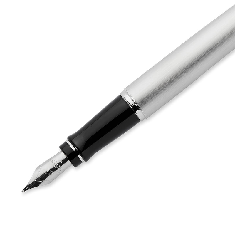 Waterman Expert Stainless Steel Chrome Trim Fountain Pen in Box