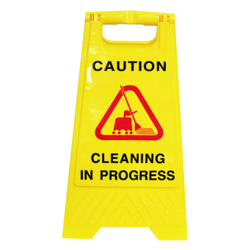 Cleanlink 12051 Safety Sign Cleaning in Progress 32 x 31 x 65cm Yellow